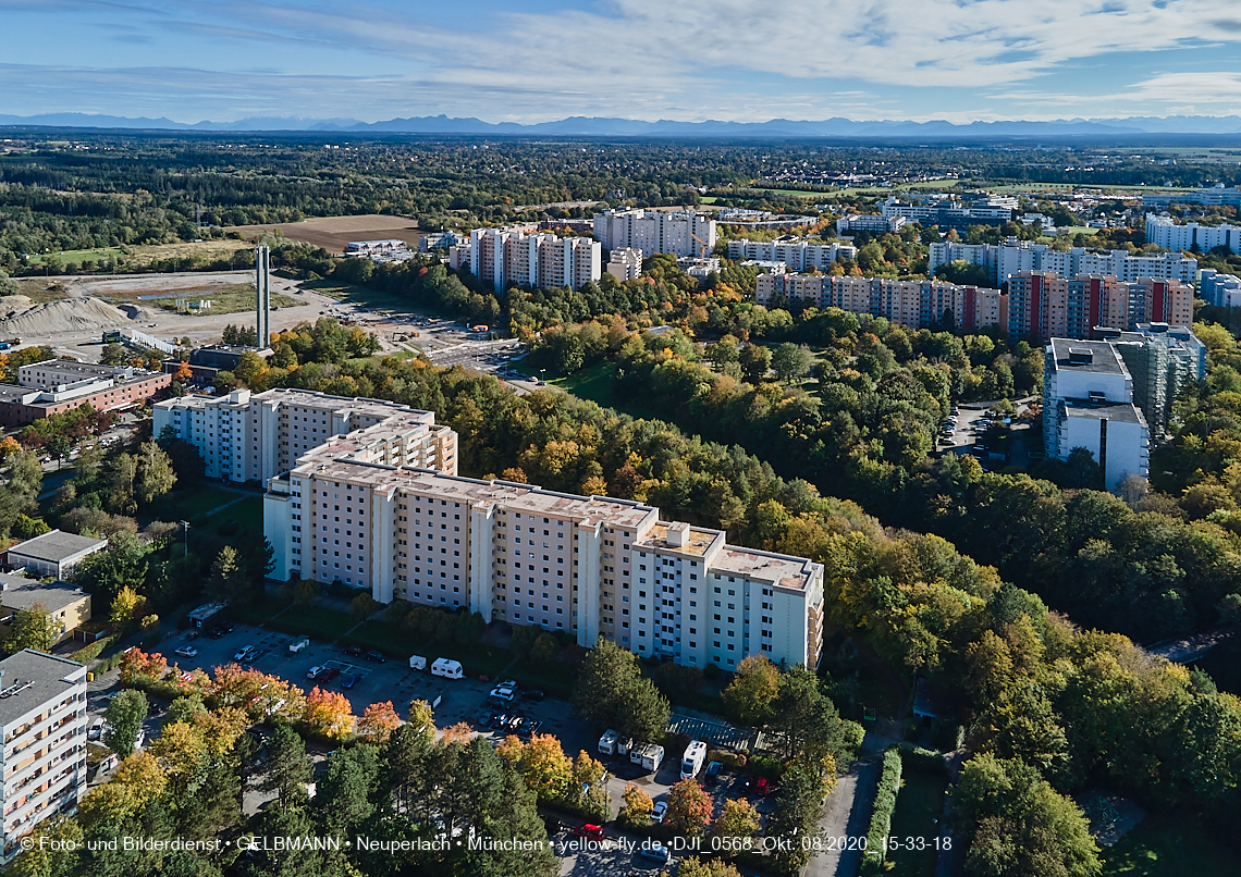 08.10.2020 - Baustelle Alexisquartier und Umgebung in Neuperlach